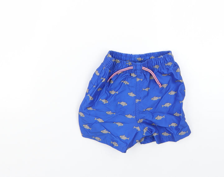 Primark Baby Blue Geometric Cropped Trousers Size 18-24 Months