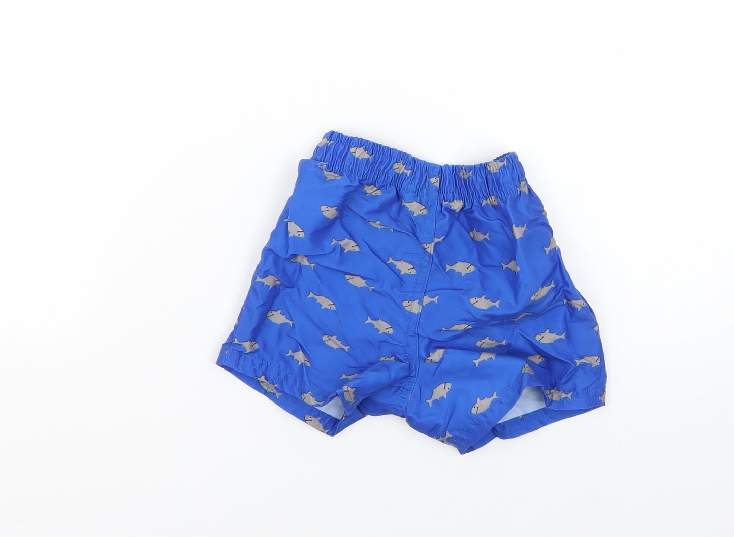 Primark Baby Blue Geometric  Cropped Trousers Size 18-24 Months