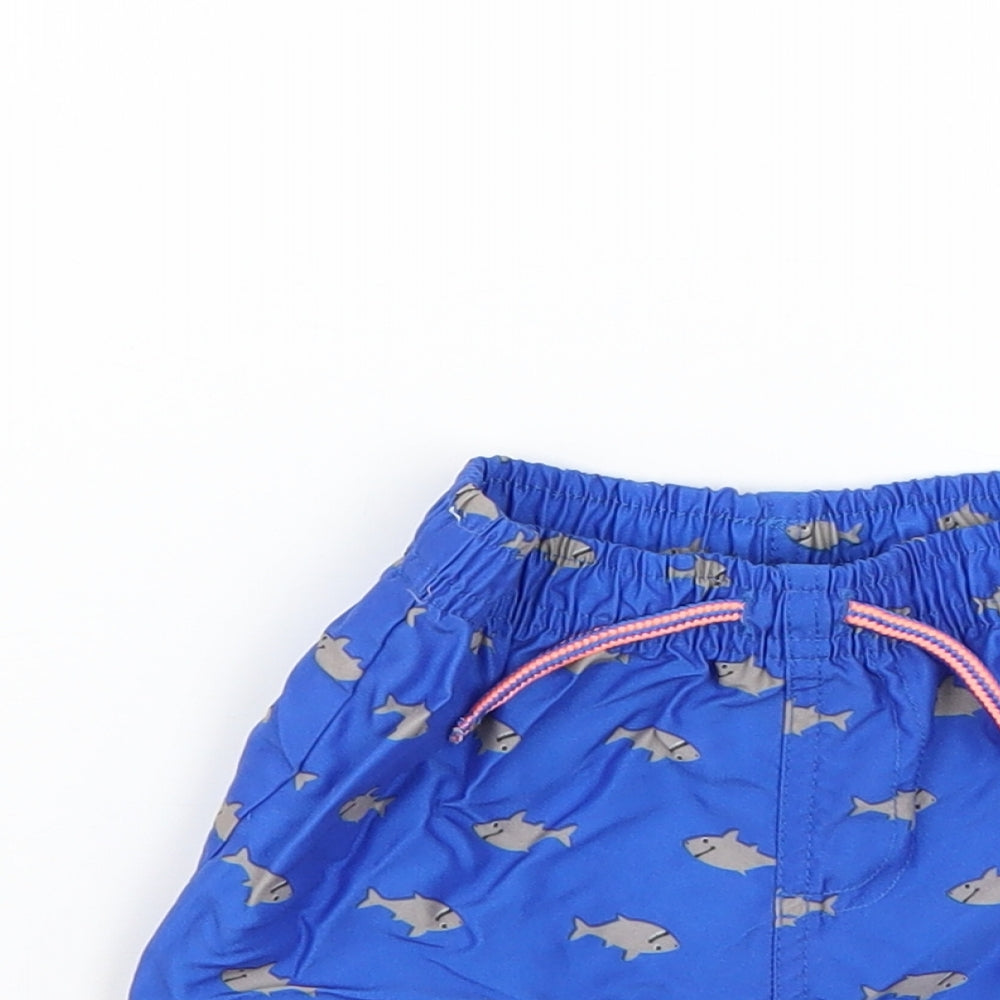 Primark Baby Blue Geometric  Cropped Trousers Size 18-24 Months