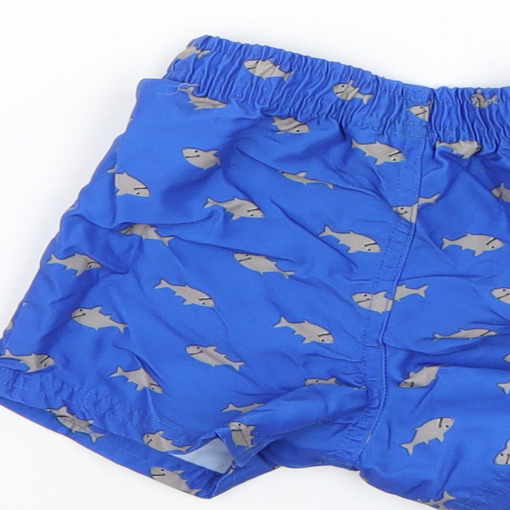 Primark Baby Blue Geometric  Cropped Trousers Size 18-24 Months
