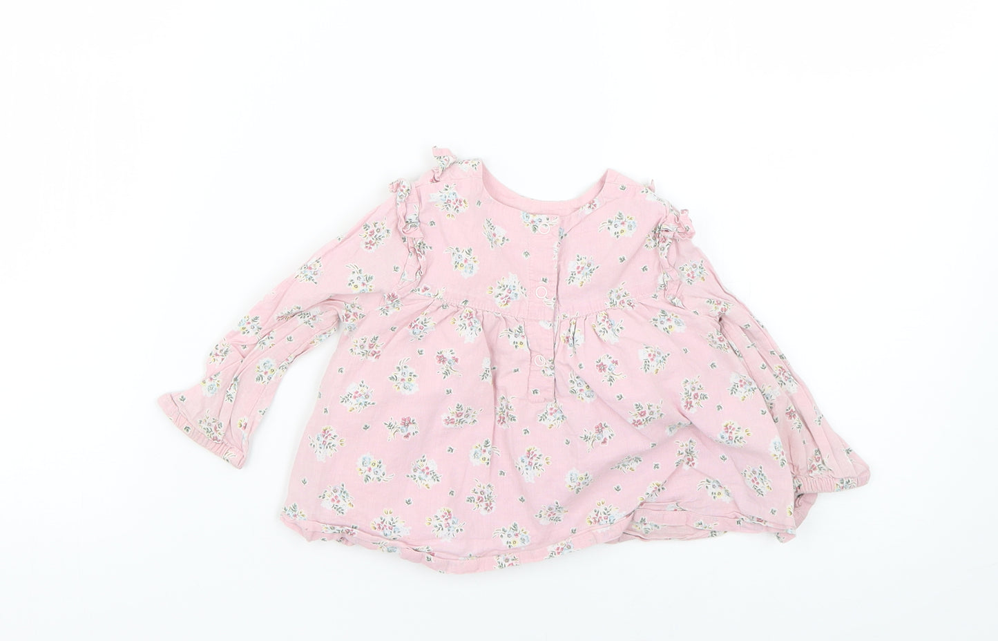 Monsoon Baby Pink Floral  Fit & Flare  Size 6-9 Months