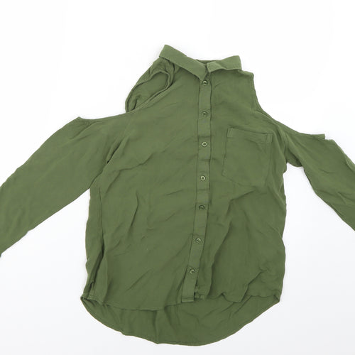 H&M Womens Green   Basic Blouse Size 6