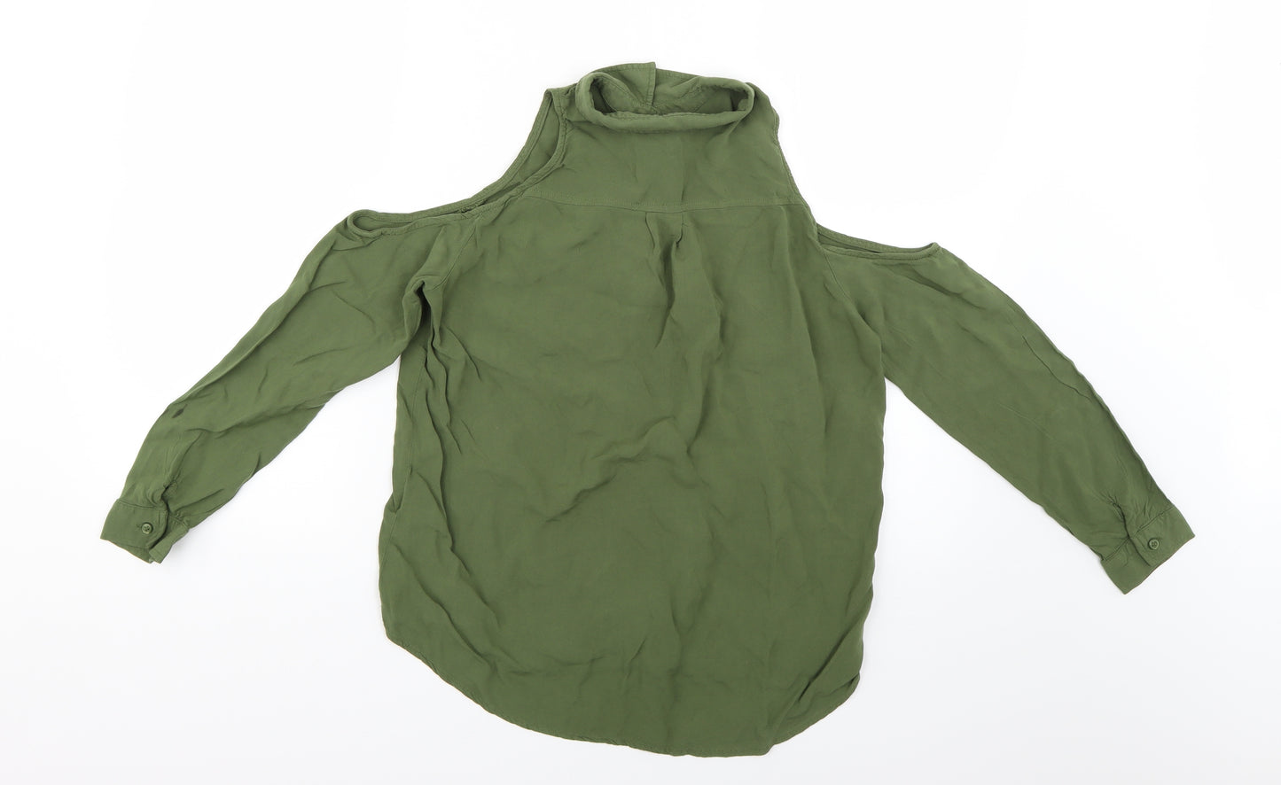 H&M Womens Green   Basic Blouse Size 6