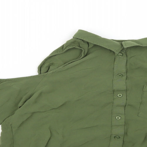 H&M Womens Green   Basic Blouse Size 6