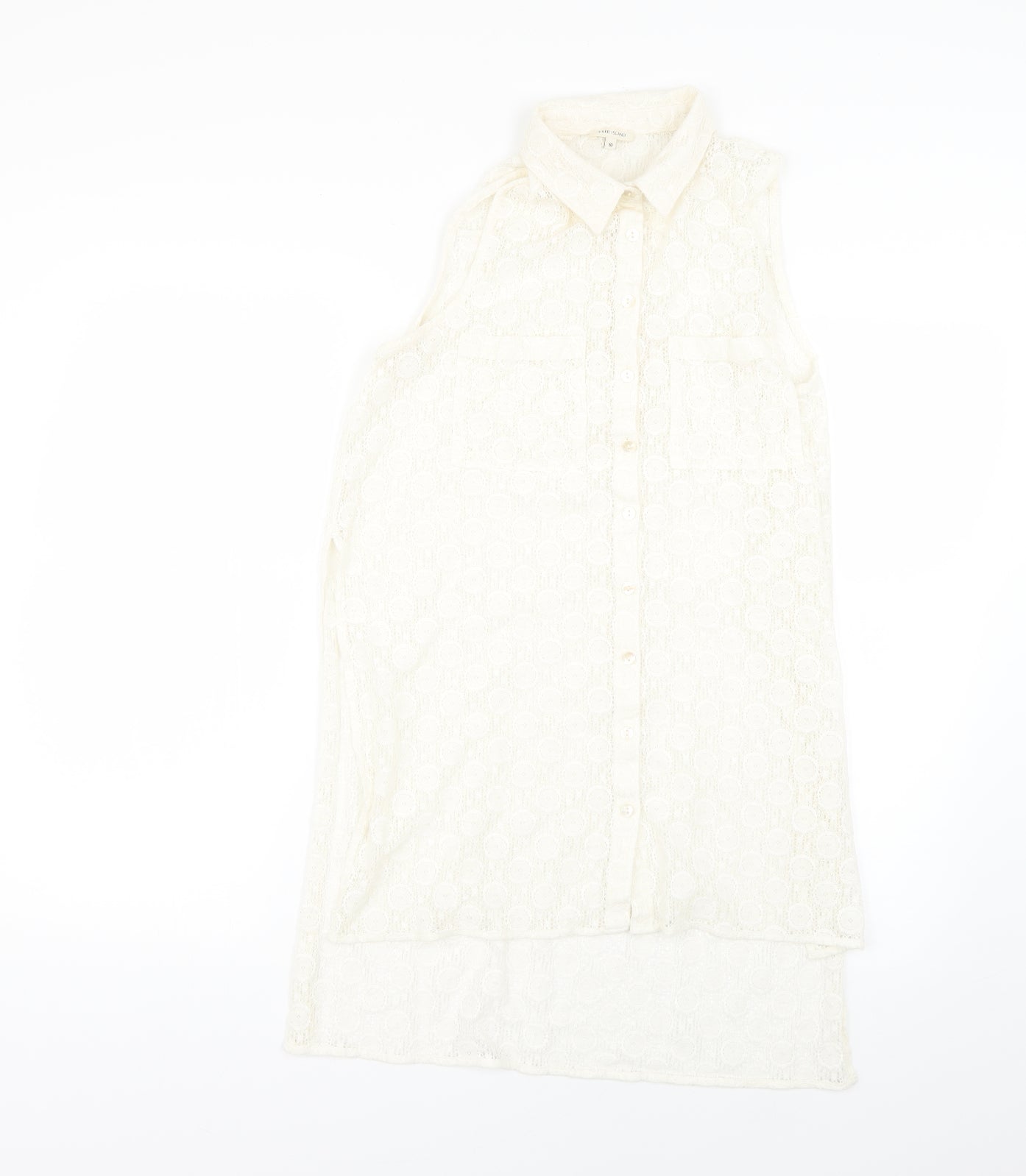 River Island Womens Beige   Basic Button-Up Size 10