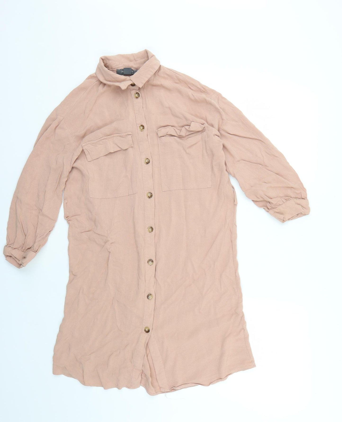 Primark Womens Pink Colourblock  Shirt Dress  Size 10