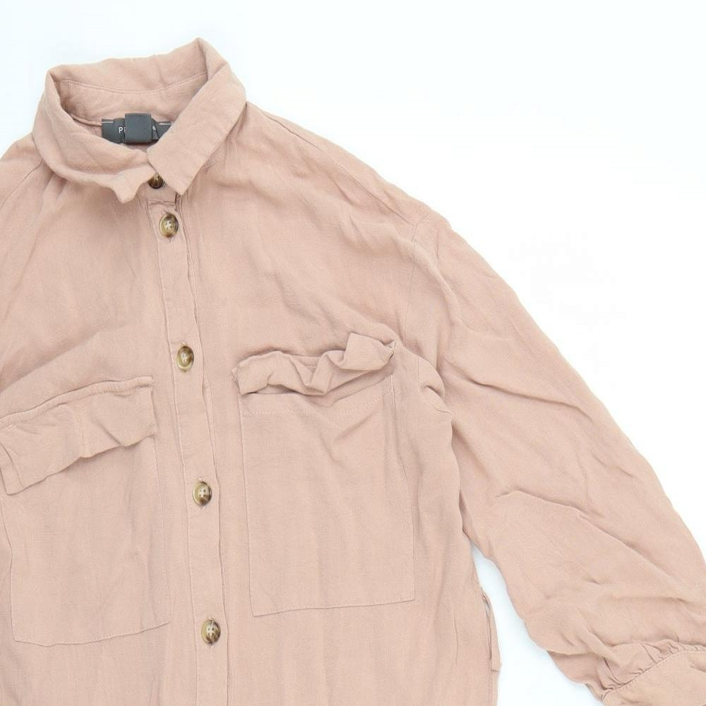 Primark Womens Pink Colourblock  Shirt Dress  Size 10