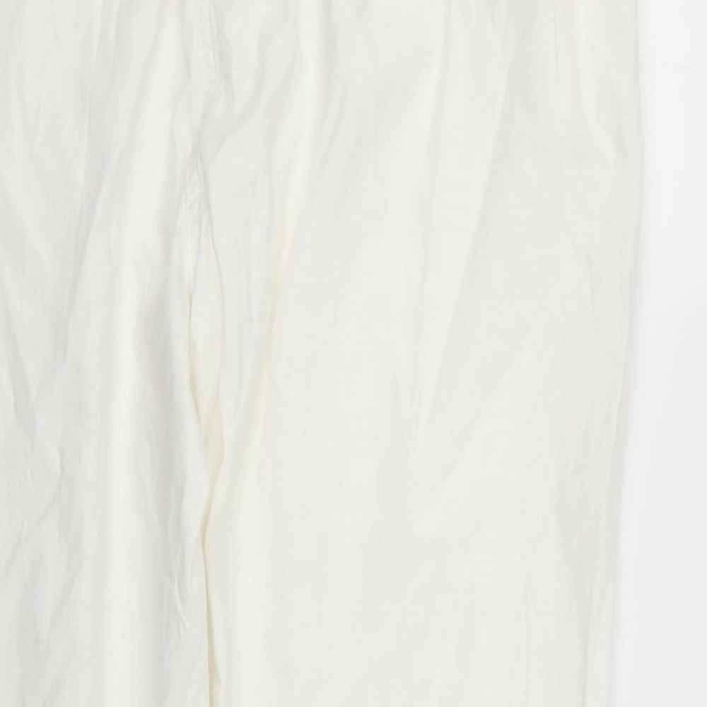 Marks and Spencer Womens White   Trousers  Size 20 L25 in