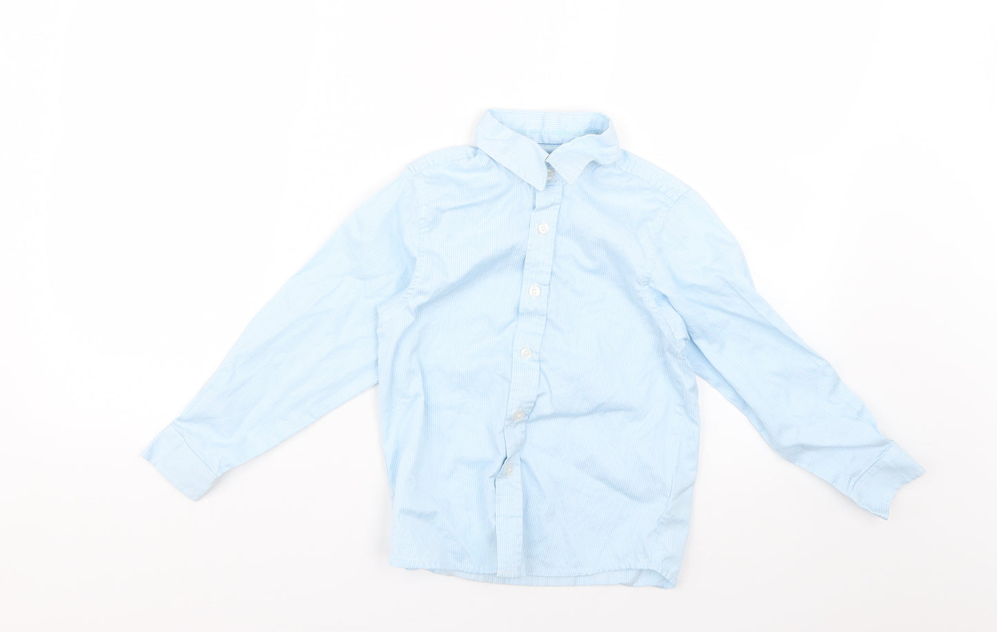 name it Boys Blue Striped  Basic Button-Up Size 5-6 Years