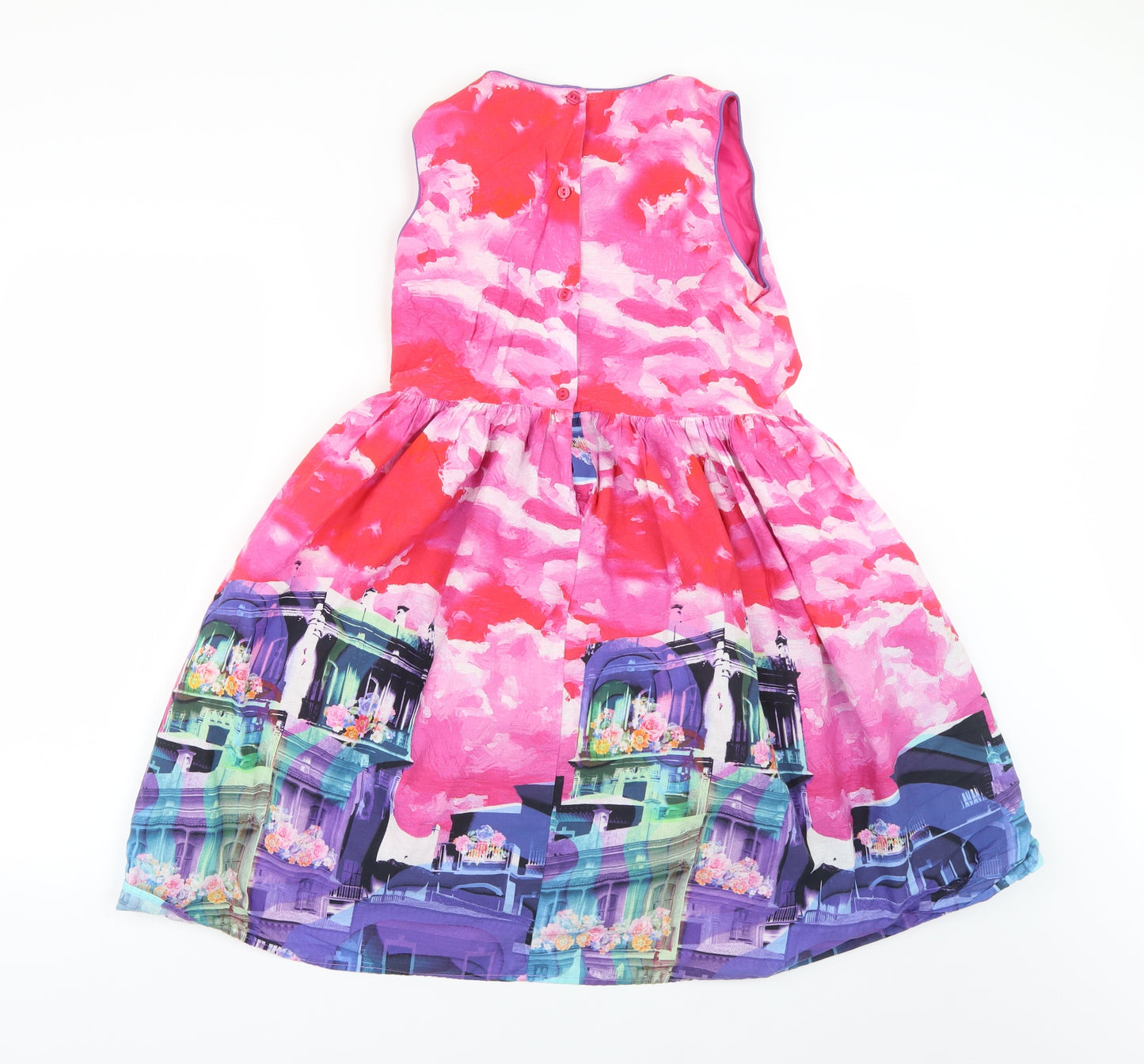 TU Girls Multicoloured Geometric  Fit & Flare  Size 12 Years