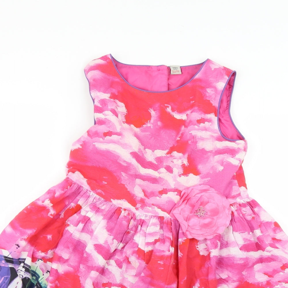 TU Girls Multicoloured Geometric  Fit & Flare  Size 12 Years