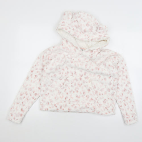 New Look Womens White   Pullover Hoodie Size S