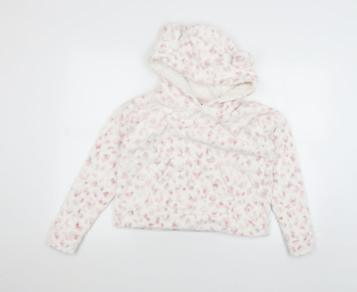 New Look Womens White   Pullover Hoodie Size S