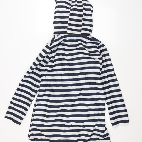 Atmosphere Womens White Striped  Rain Coat Coat Size XS