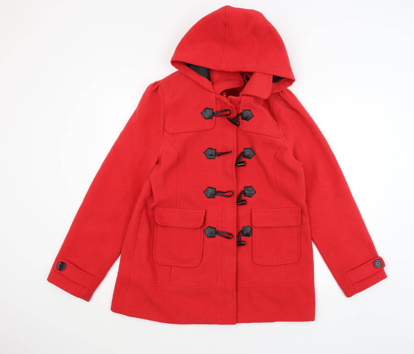 New Look Womens Red   Parka Coat Size 16