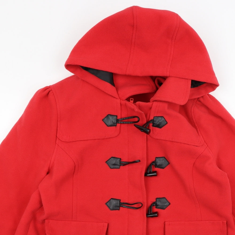New Look Womens Red   Parka Coat Size 16