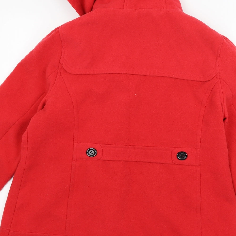 New Look Womens Red   Parka Coat Size 16