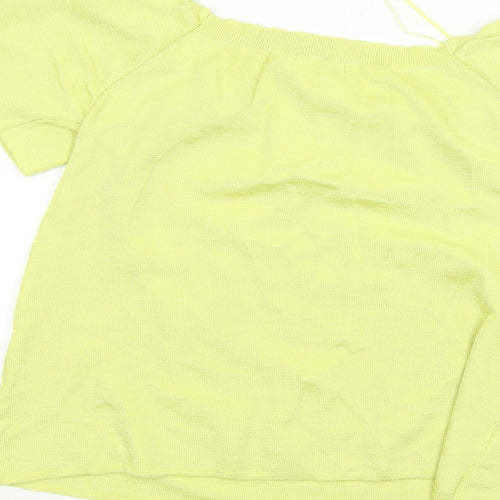 Yu Womens Yellow   Basic T-Shirt Size 12