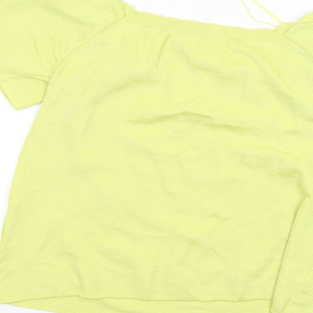Yu Womens Yellow   Basic T-Shirt Size 12