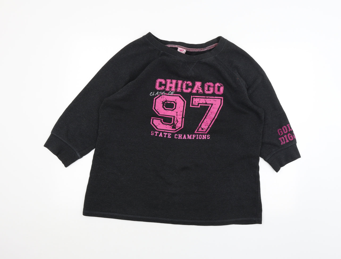 Golddigga Womens Black   Pullover Jumper Size 16