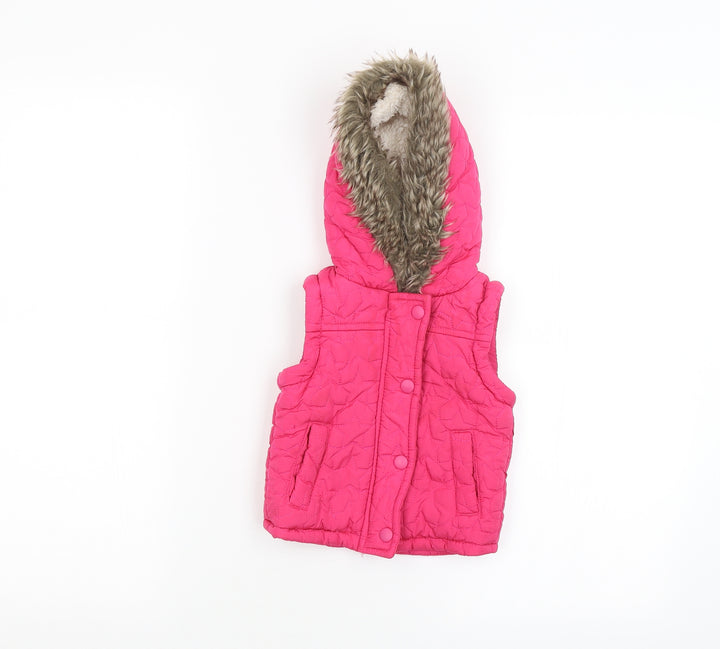 F&F Baby Pink Parka Coat Size 6-9 Months