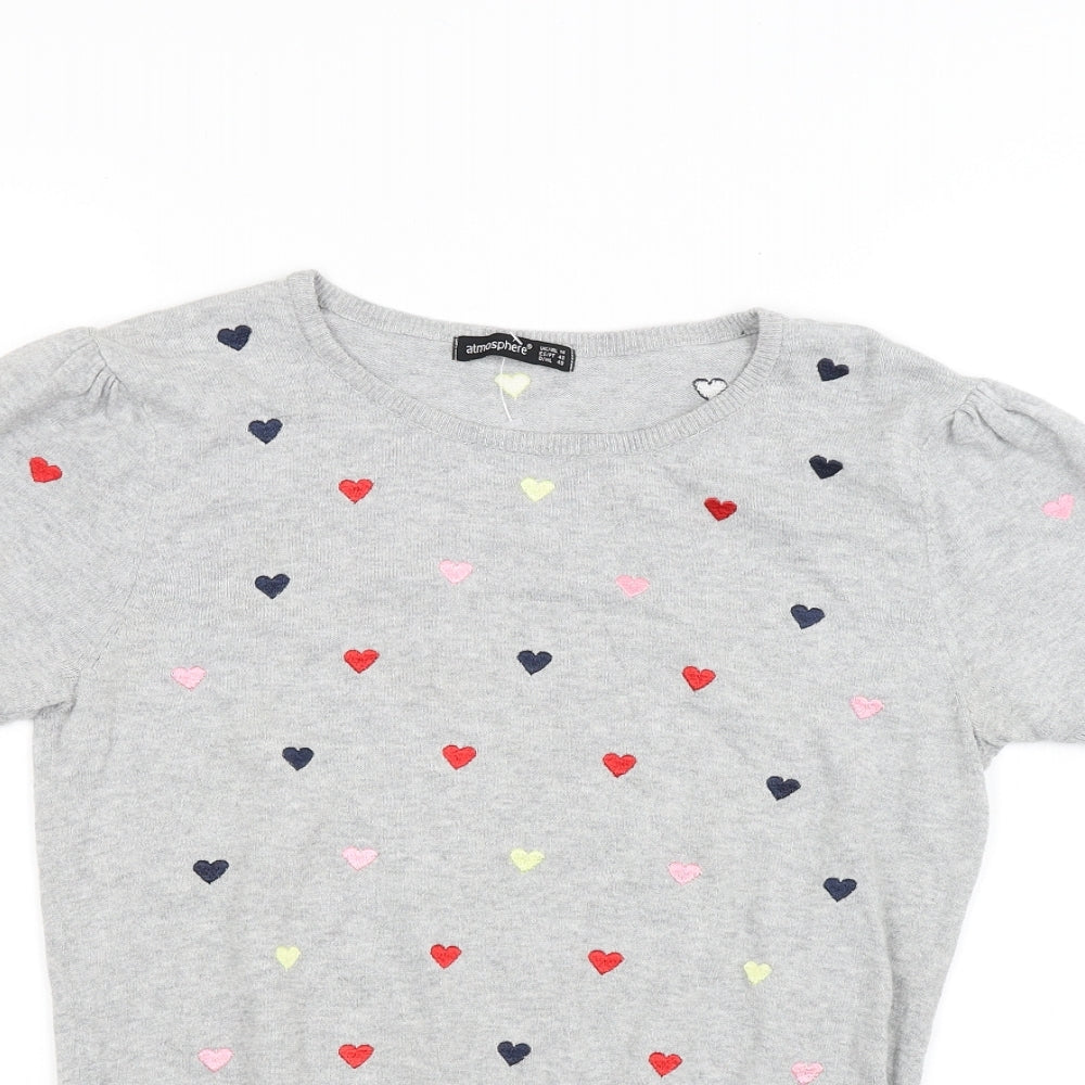 Atmosphere Womens Grey   Basic T-Shirt Size 14
