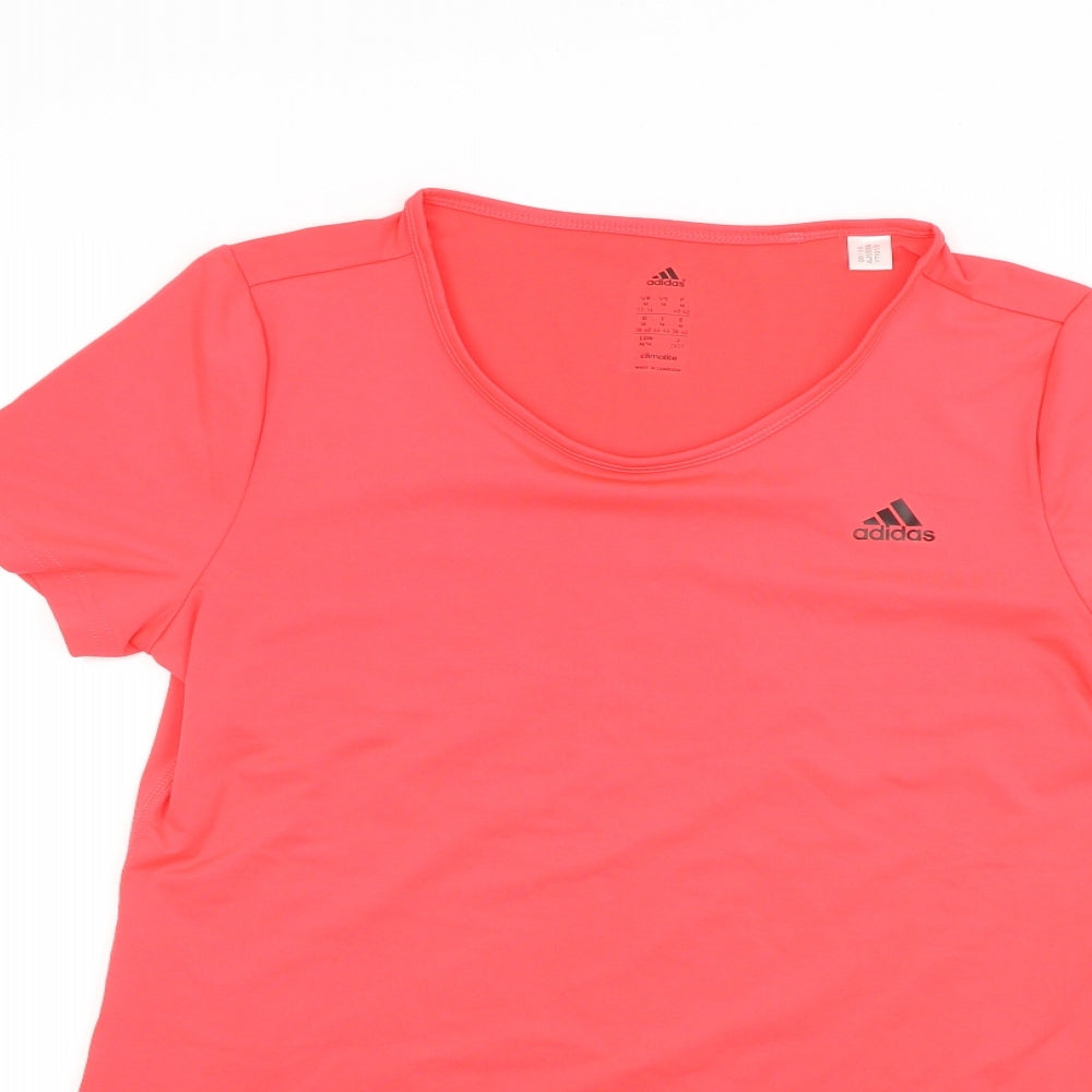 adidas Womens Orange   Basic T-Shirt Size 12