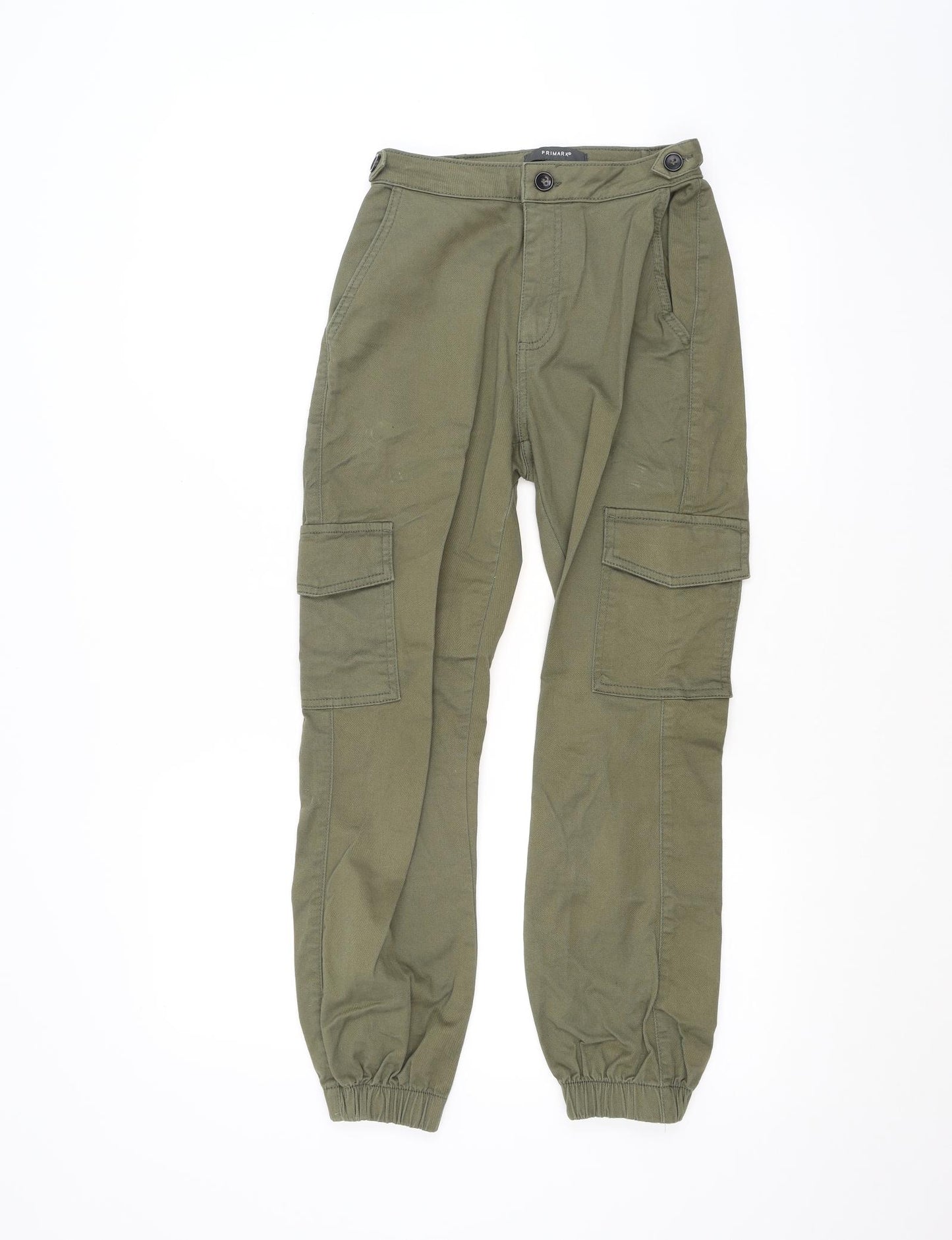Primark Womens Green   Cargo Trousers Size 4 L23 in