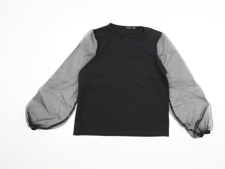Boohoo Womens Black Pullover Jumper Size 6