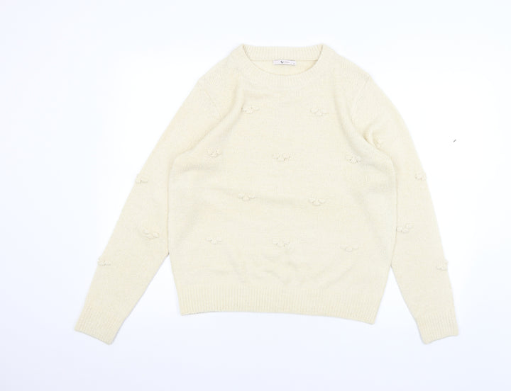 TU Womens Beige Pullover Jumper Size 14