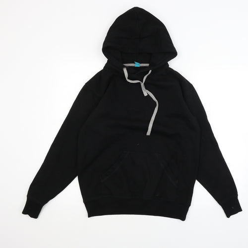 Spreadshirt Mens Black   Pullover Hoodie Size S