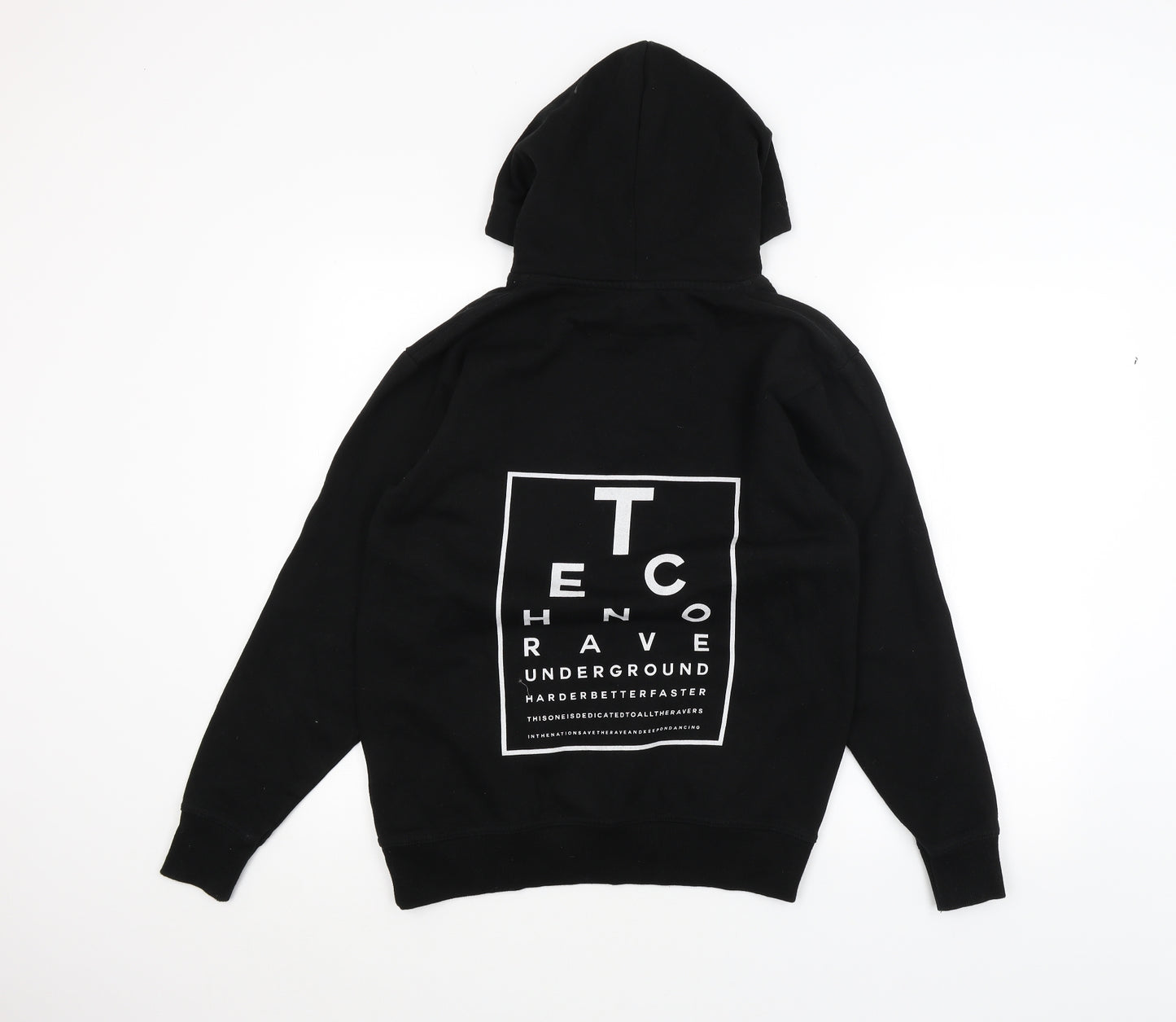 Spreadshirt Mens Black   Pullover Hoodie Size S