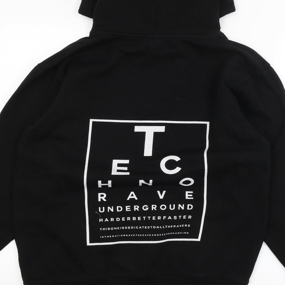 Spreadshirt Mens Black   Pullover Hoodie Size S