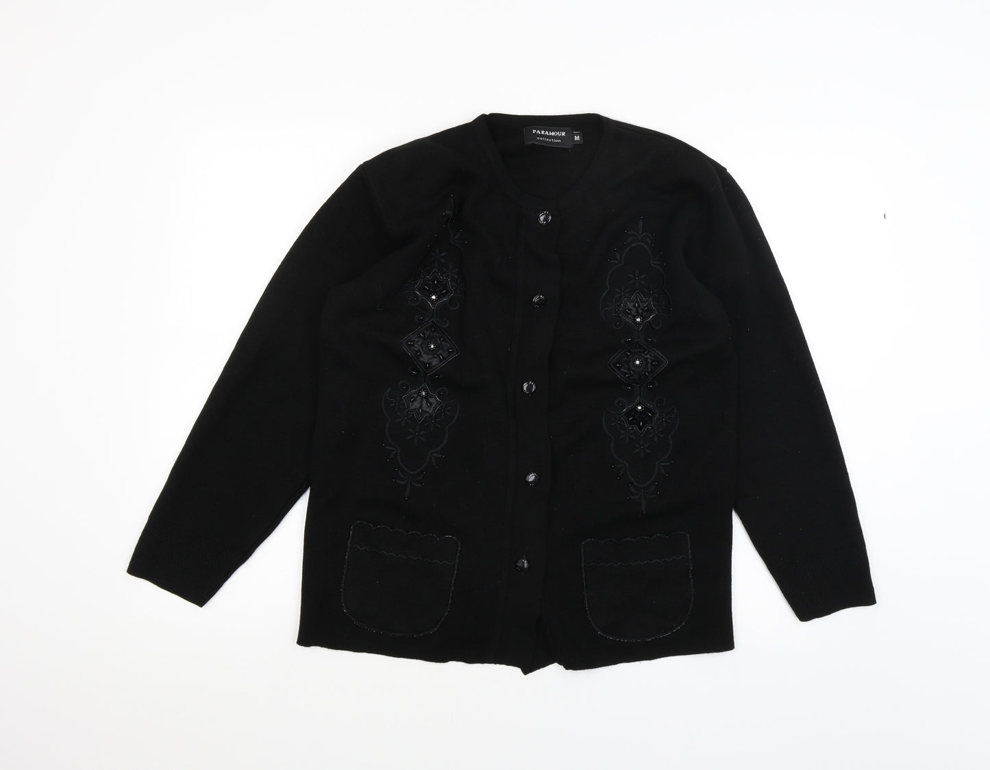 paramour Womens Black   Cardigan Jumper Size M