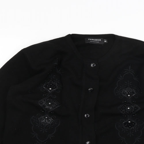 paramour Womens Black   Cardigan Jumper Size M