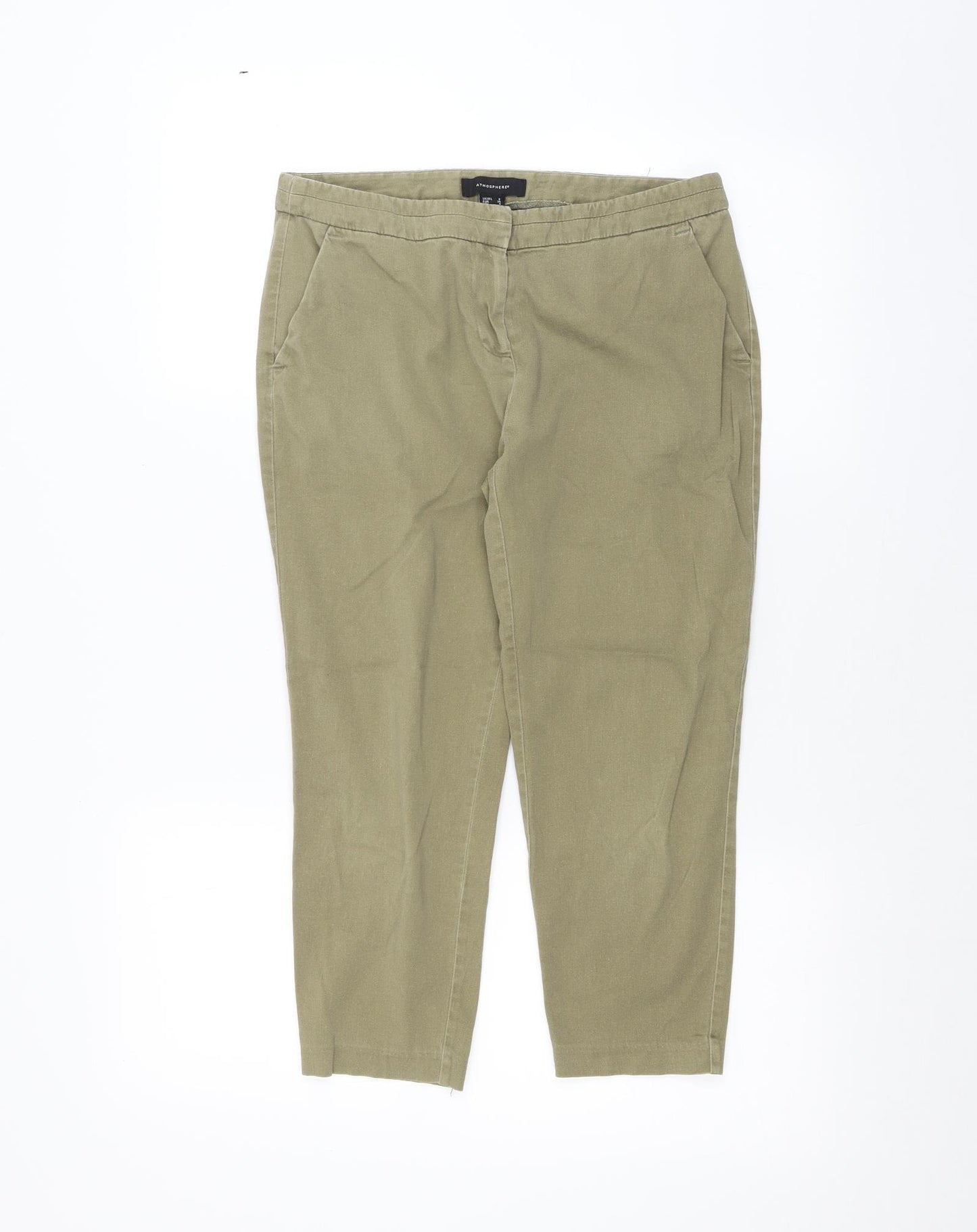 Atmosphere Womens Green   Cropped Trousers Size 8 L20 in