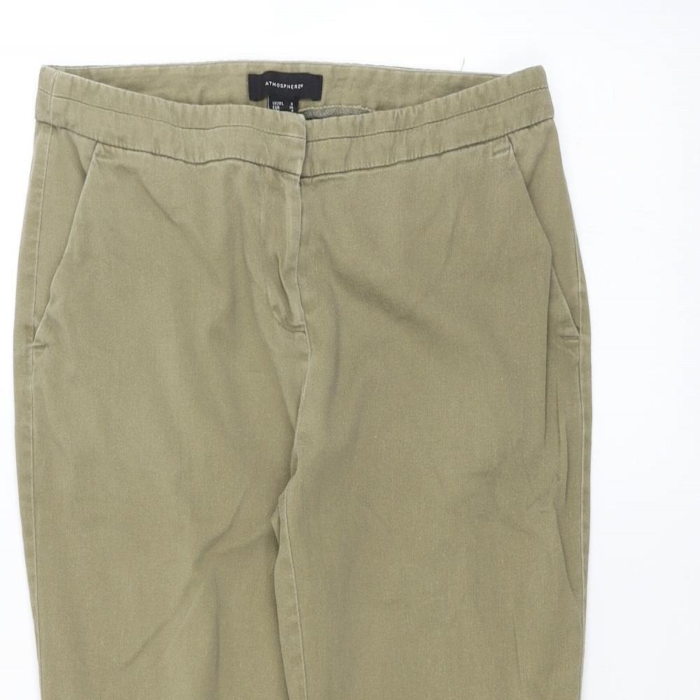 Atmosphere Womens Green   Cropped Trousers Size 8 L20 in