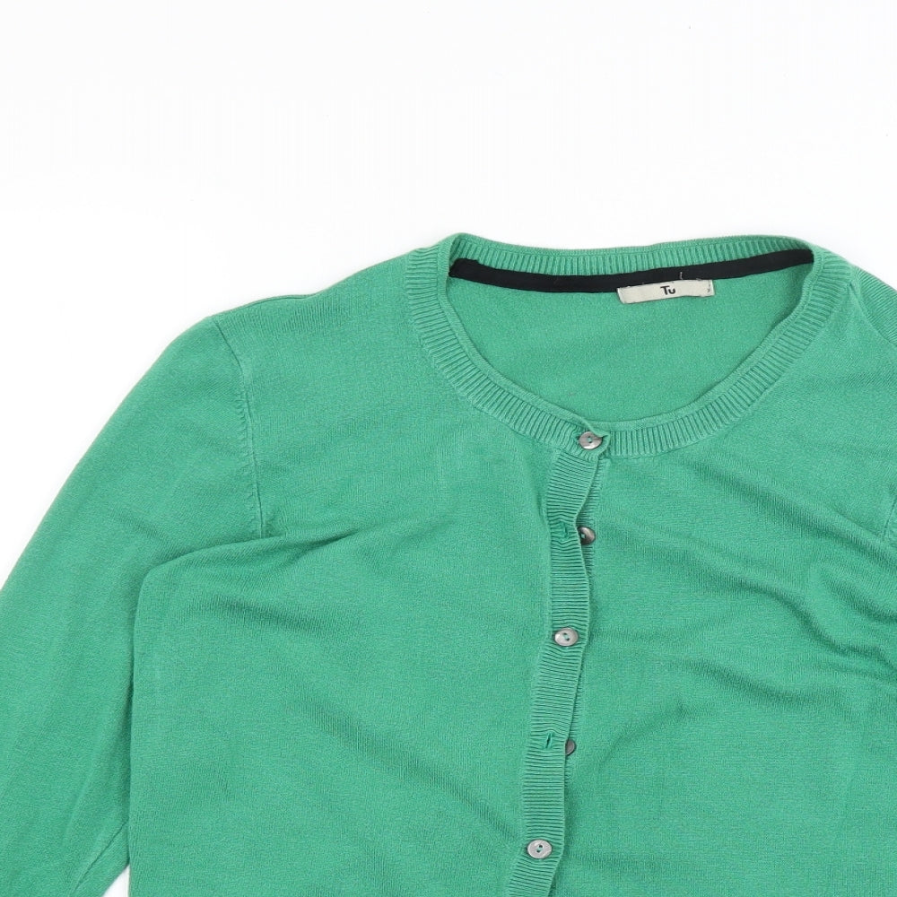 TU Womens Green   Cardigan Jumper Size 14