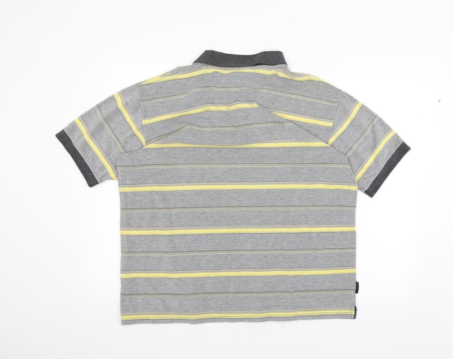 Guinness Mens Grey Striped   Polo Size L