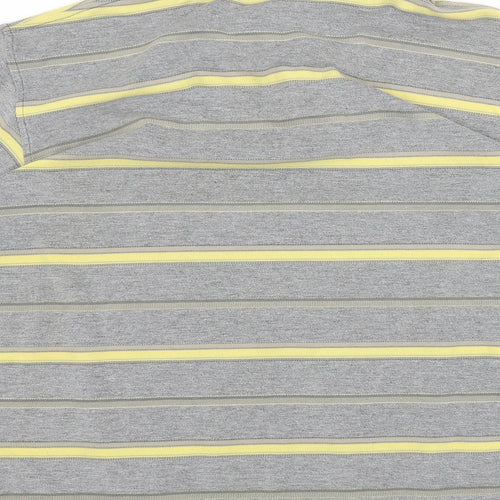 Guinness Mens Grey Striped   Polo Size L