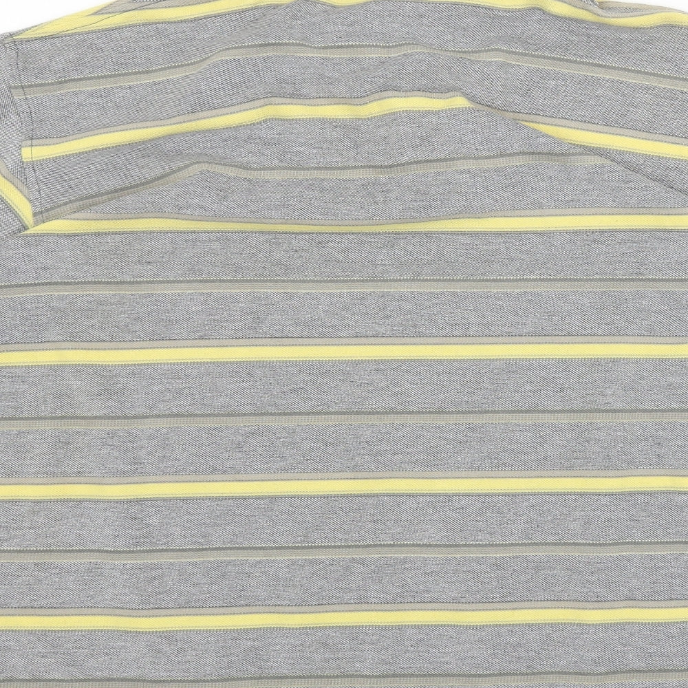 Guinness Mens Grey Striped   Polo Size L