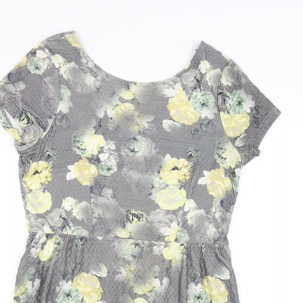 NEXT Womens Grey Floral  A-Line  Size 16