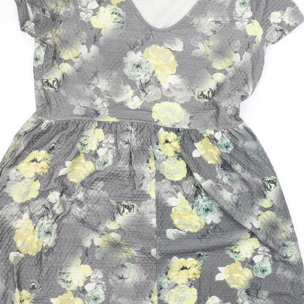NEXT Womens Grey Floral  A-Line  Size 16