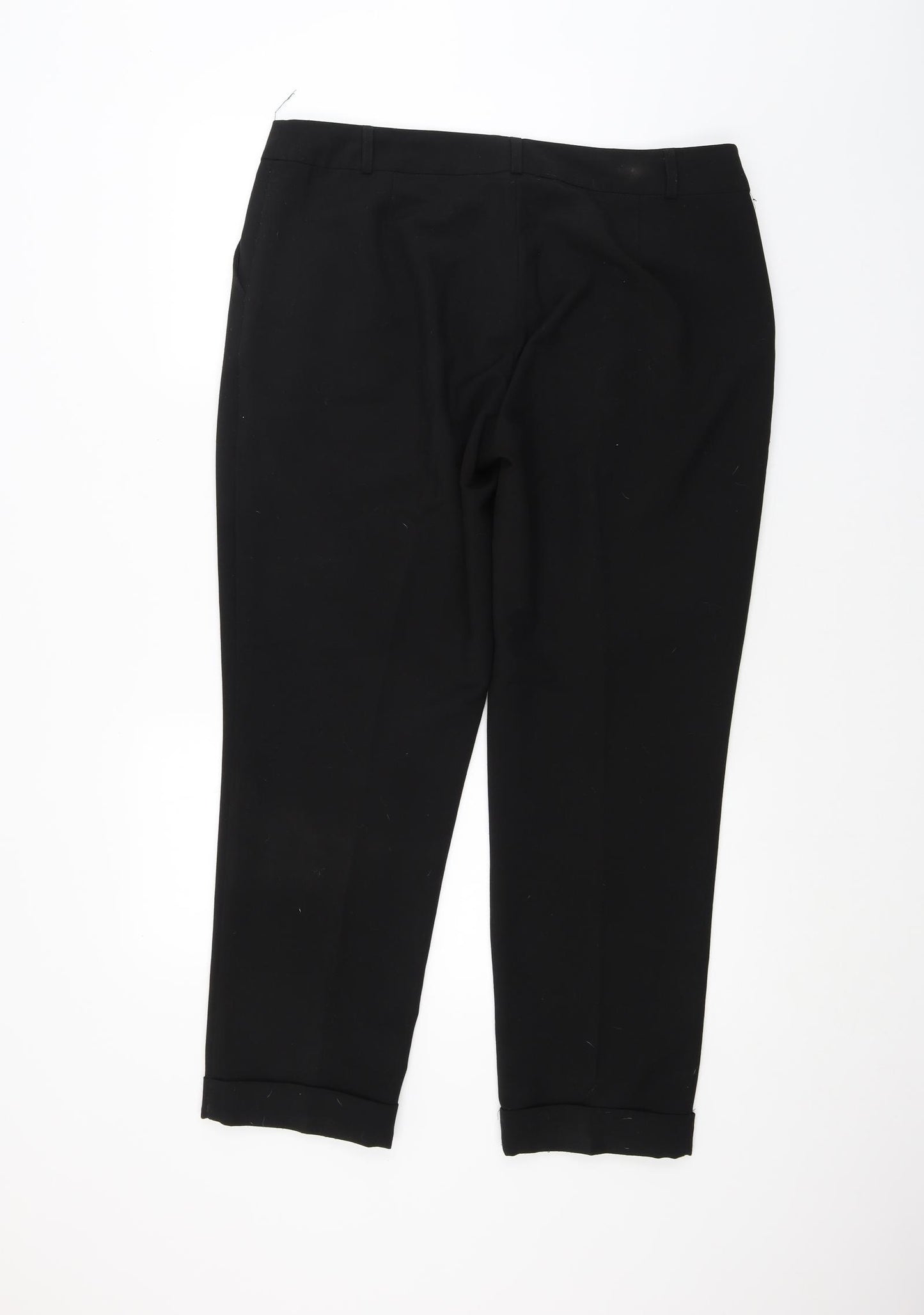 F&F Womens Black   Trousers  Size 16 L26 in