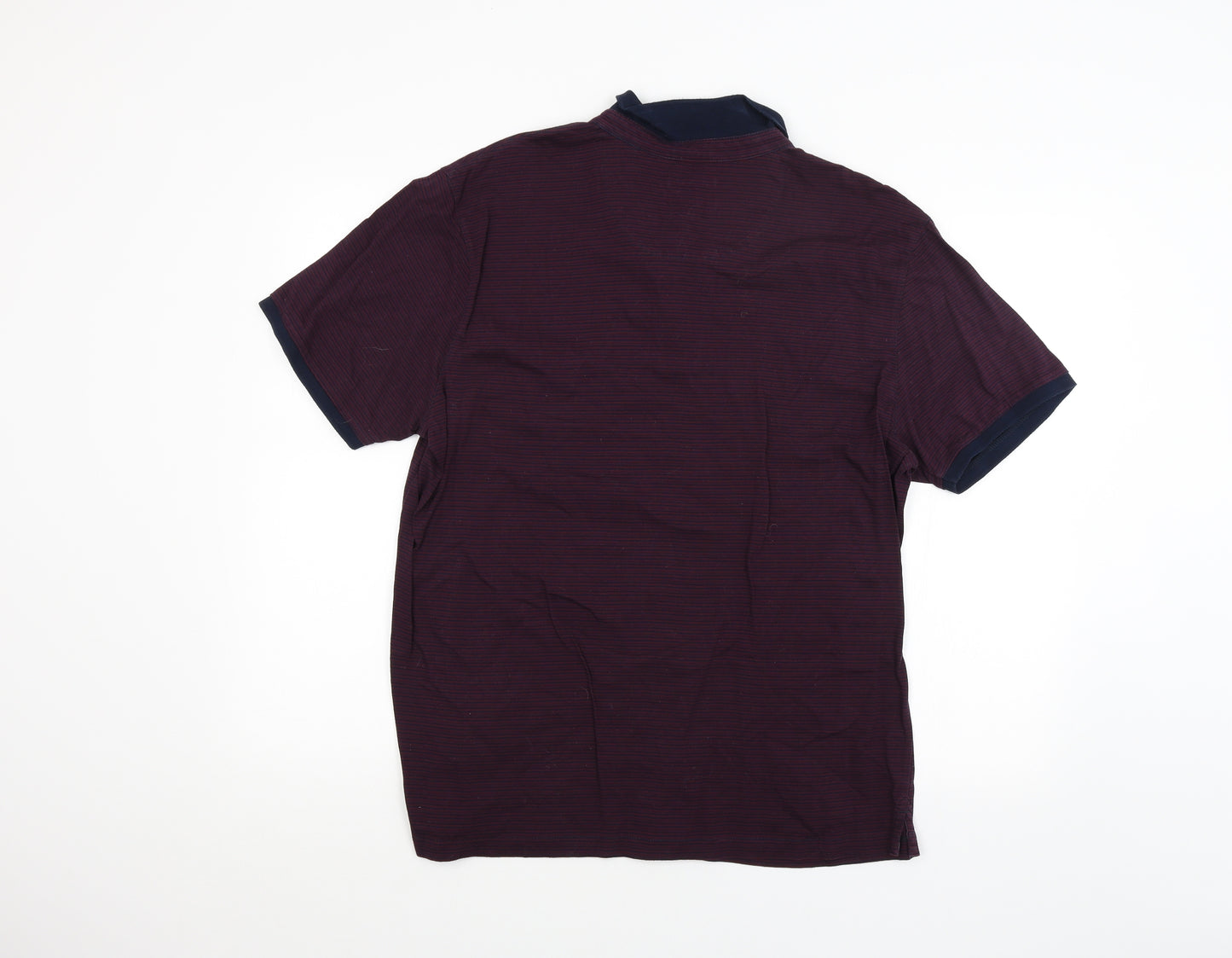 Jasper Conran Mens Red Striped   Polo Size L