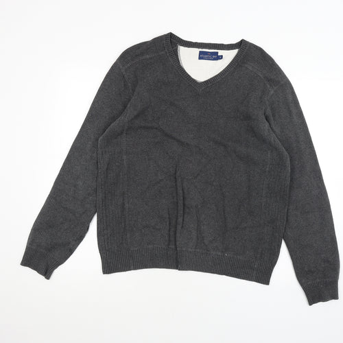 Atlantic Bay Mens Grey   Pullover Jumper Size M
