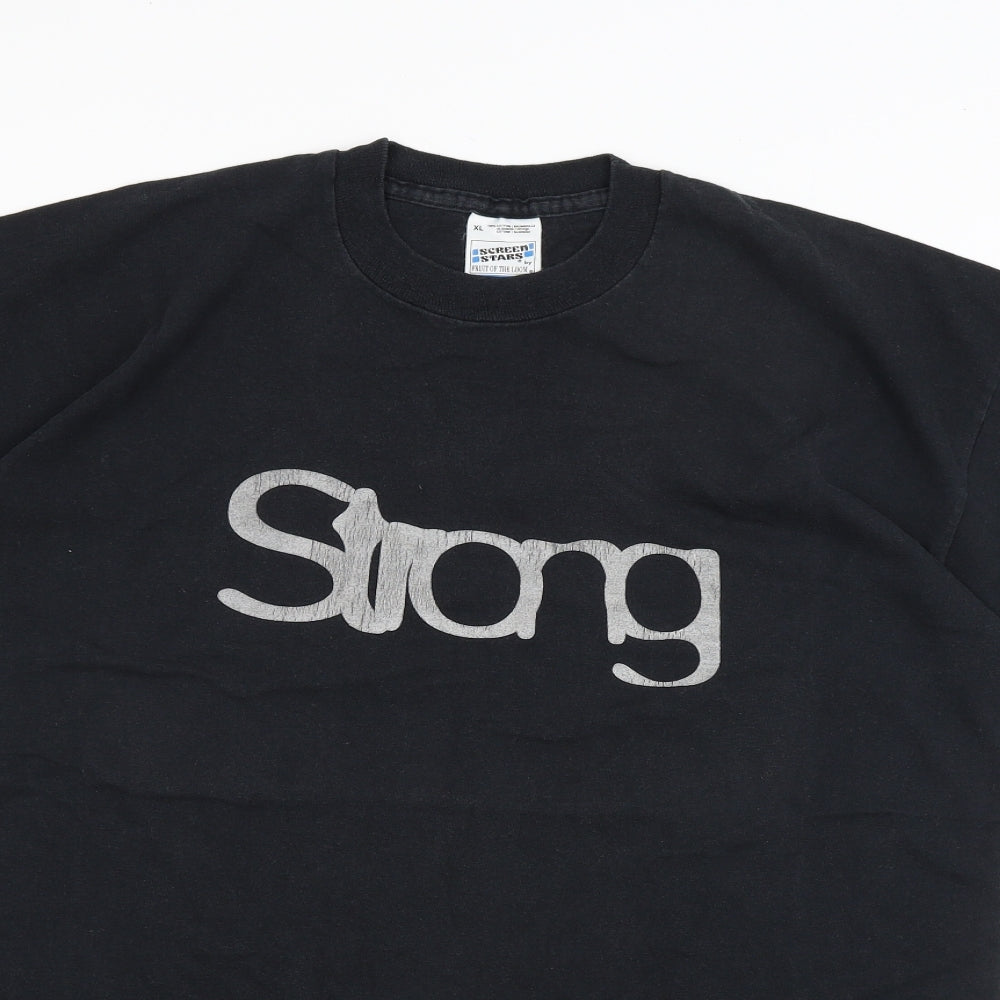 Screen Stars Mens Black    T-Shirt Size XL