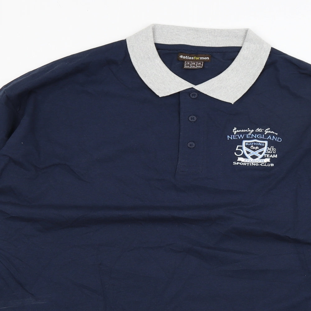 Atlas Mens Blue    Polo Size 4XL