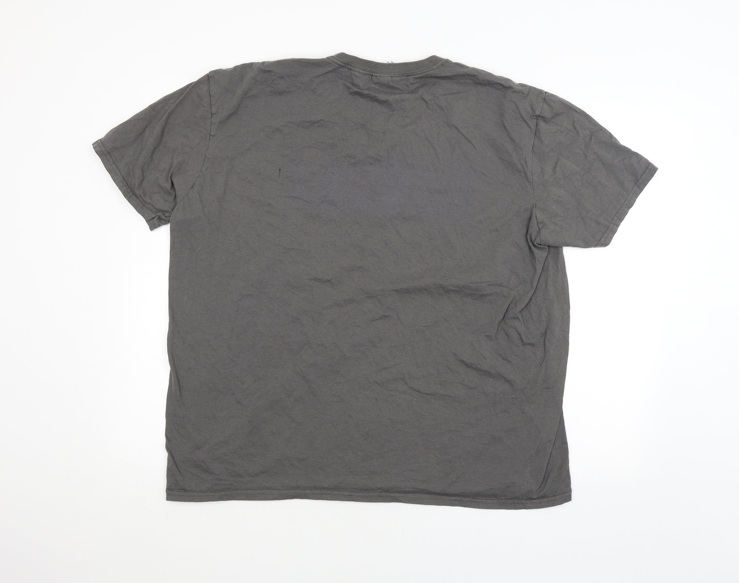 Gilden Mens Grey    T-Shirt Size XL