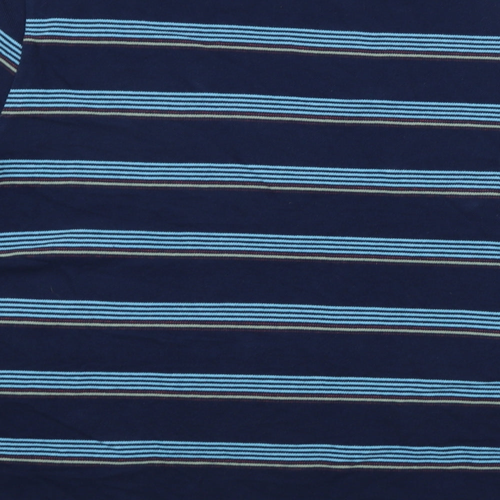 George Mens Blue Striped   T-Shirt Size 3XL